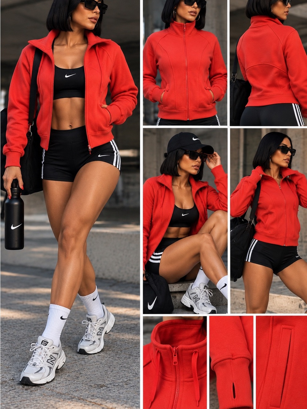 Mondetta Red Women's Athletic Zip Jacket